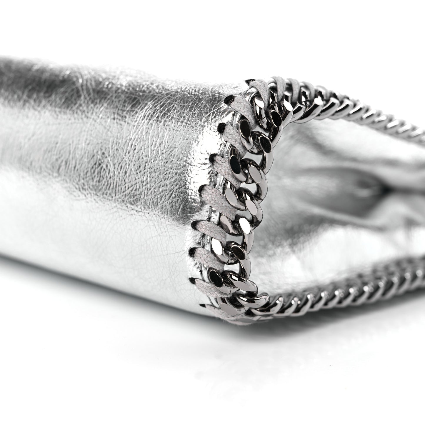 Metallic Eco Alter Nappa Tiny Falabella Tote Silver