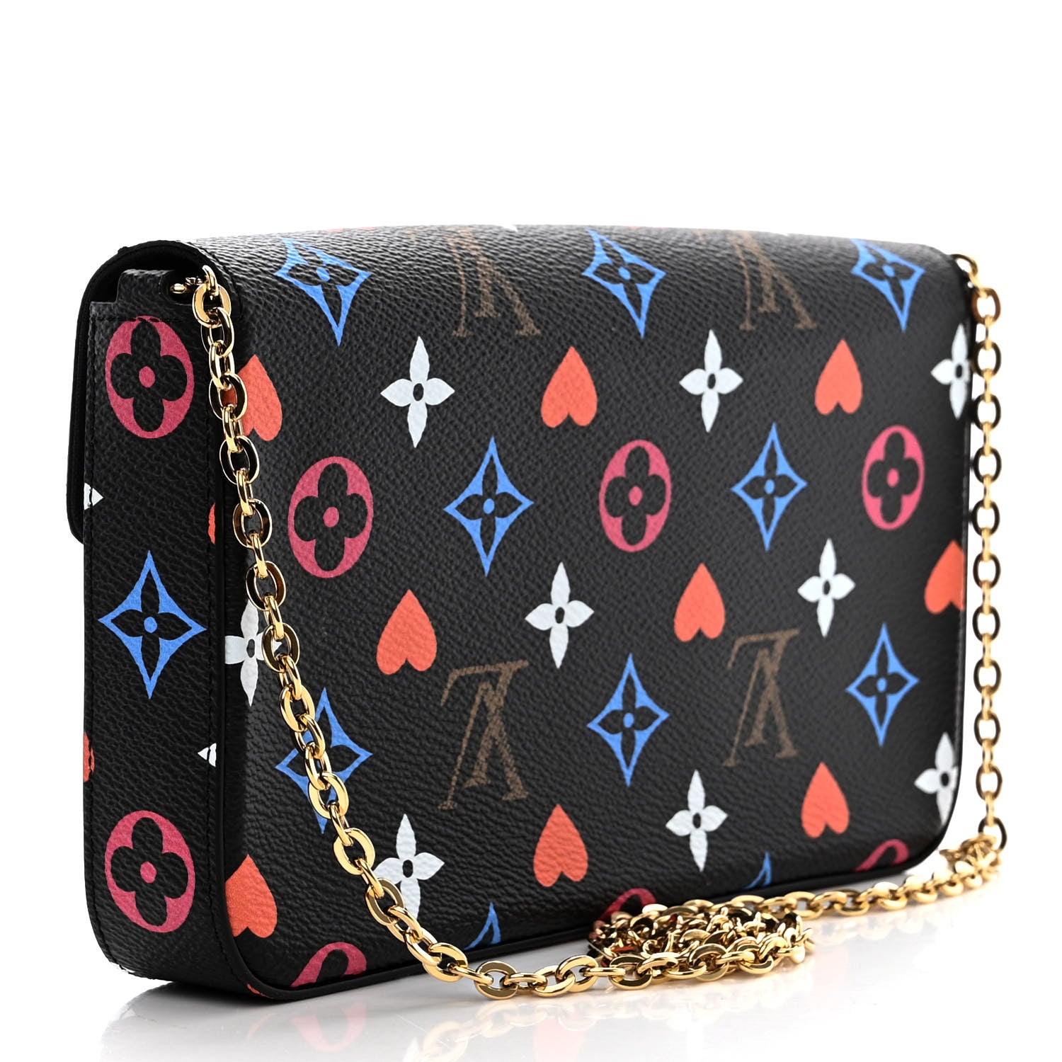 Louis Vuitton Game On Felicie Chain Wallet Black 4 of 11