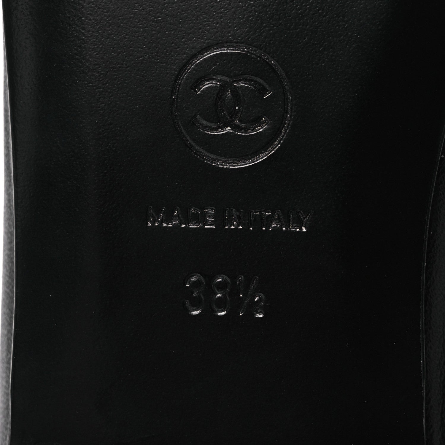 Chanel Goatskin Cap Toe Bow CC Ballerina Flats 38.5 Black 8 of 12