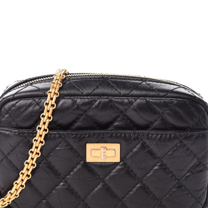 Chanel Aged Calfskin Quilted Mini Reissue Camera Case Black 10 of 10