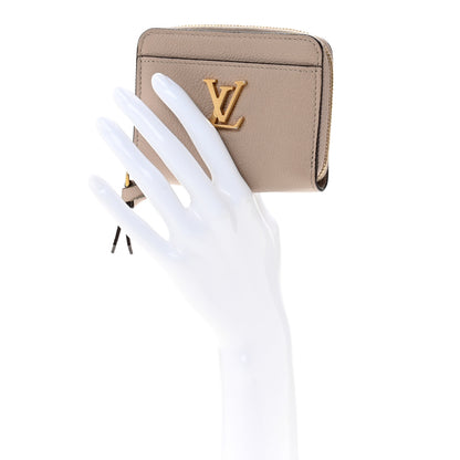 Louis Vuitton Calfskin Lockme Zippy Coin Purse Greige 2 of 9