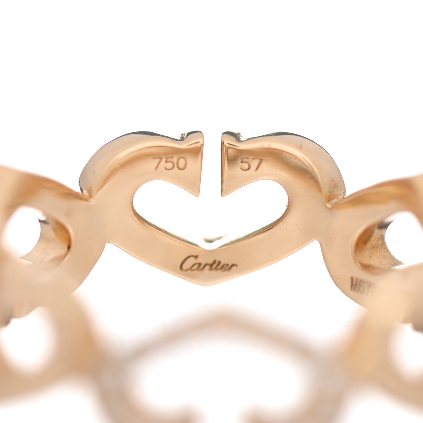 18K Yellow Gold Diamond Hearts and Symbols Ring 57 8