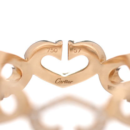 Cartier 18K Yellow Gold Diamond Hearts and Symbols Ring 57 8 5 of 6