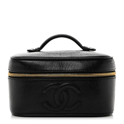 Chanel Caviar Vanity Cosmetic Case Black 1 of 8