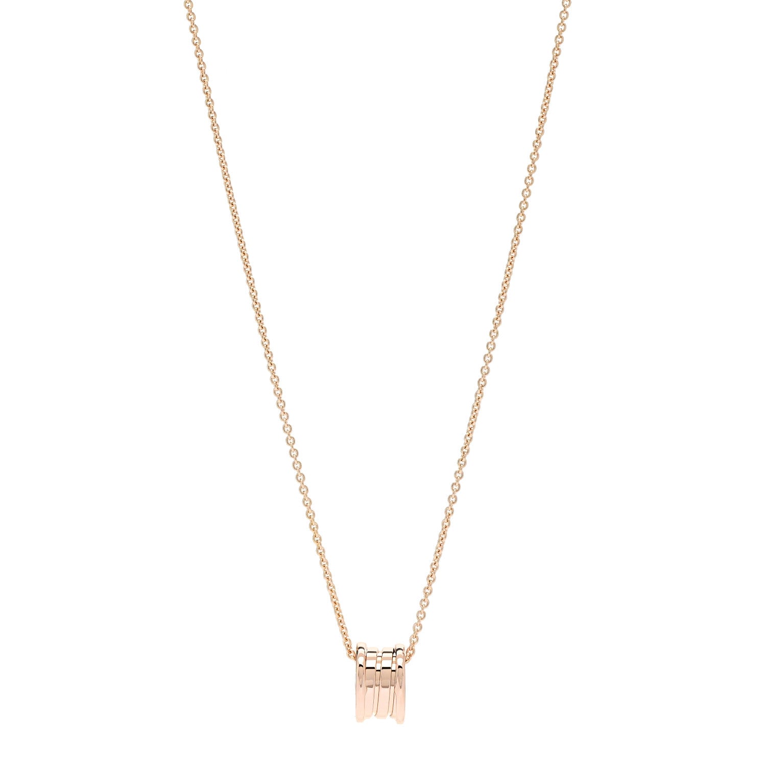 Bulgari 18K Rose Gold B.Zero1 Pendant Necklace 1 of 7
