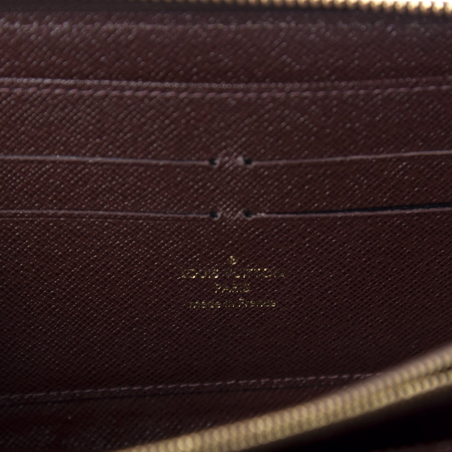 Calfskin Monogram Gamma Zippy Wallet White Chocolate
