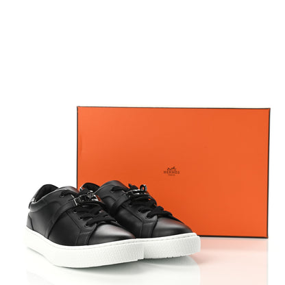 Hermes Calfskin Day Sneakers 37 Black 9 of 9