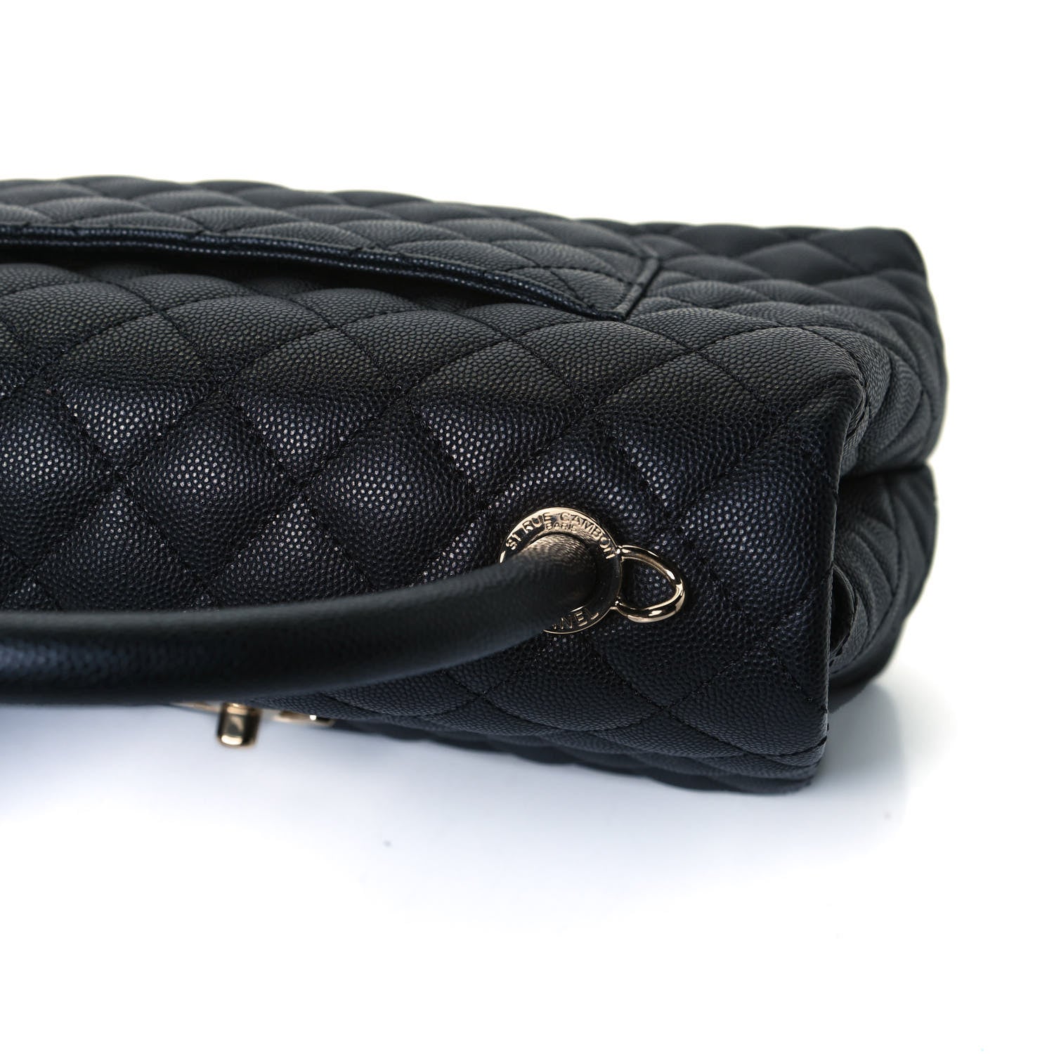 Chanel Caviar Quilted Small Coco Handle Flap Black 12 of 15