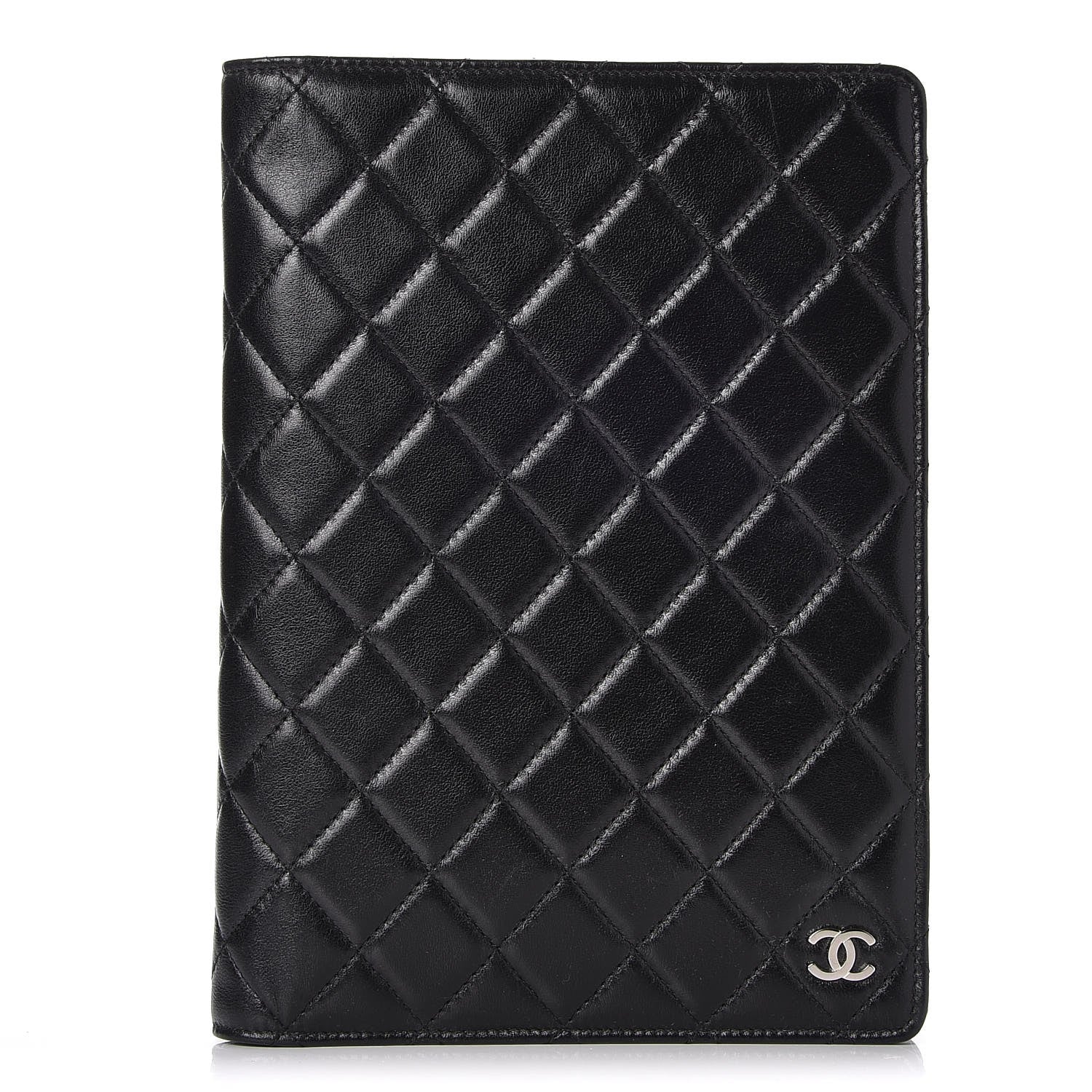Chanel Lambskin Quilted Large Agenda Cover Black 1 of 9