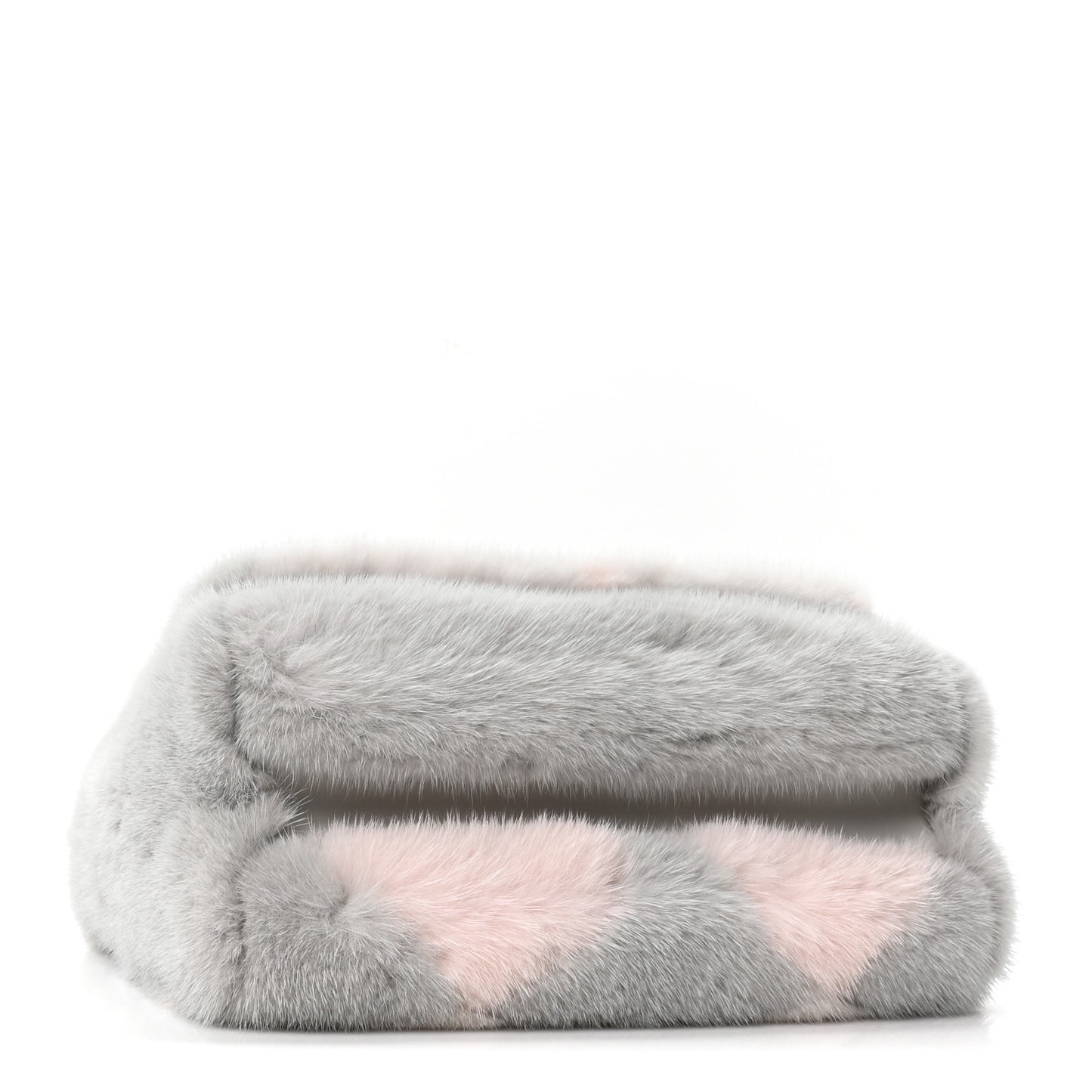Mink Fur Malletage GO-14 PM Grey Pink