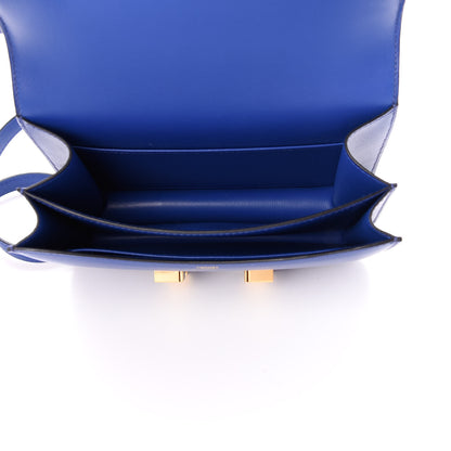 Hermes Tadelakt Constance 18 Bleu Electrique 5 of 12