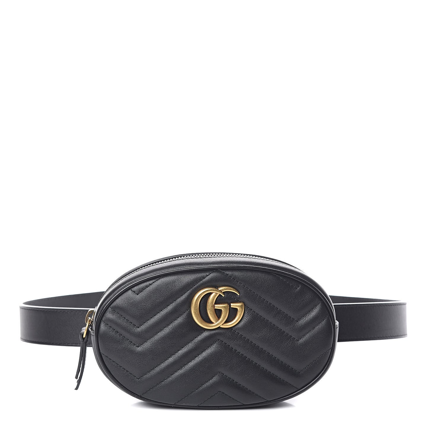 Calfskin Matelasse GG Marmont Belt Bag 85 34 Black