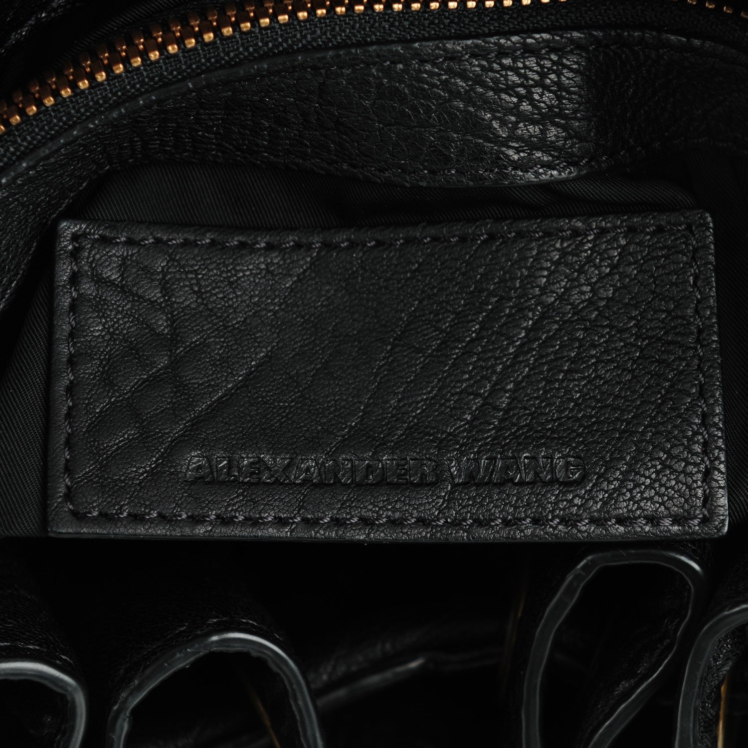 Alexander Wang Pebbled Lambskin Diego Bucket Bag Black Antique Brass Hardware 6 of 8