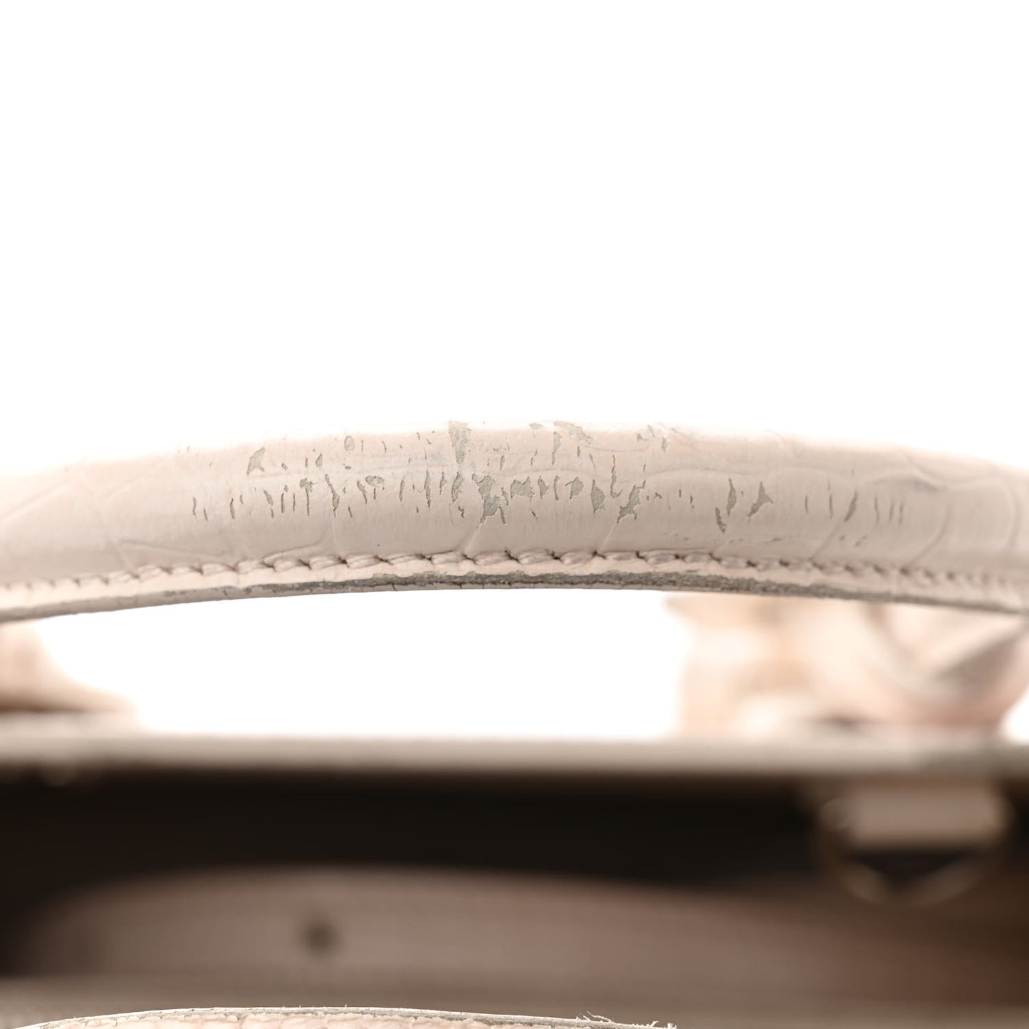 Calfskin Crocodile Embossed Baby Sac De Jour Crema Soft