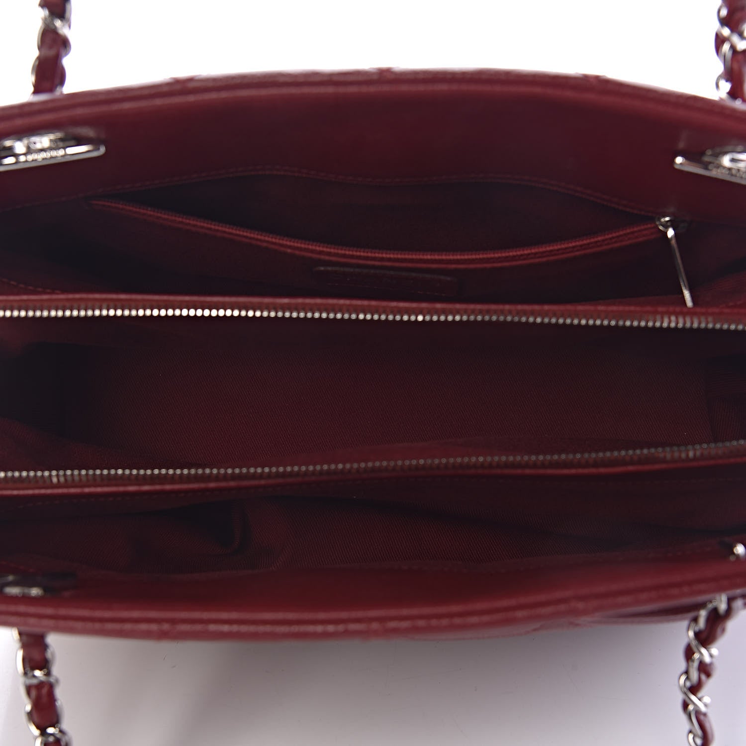 Chanel Caviar Quilted Timeless CC Soft Tote Dark Red 7 of 11