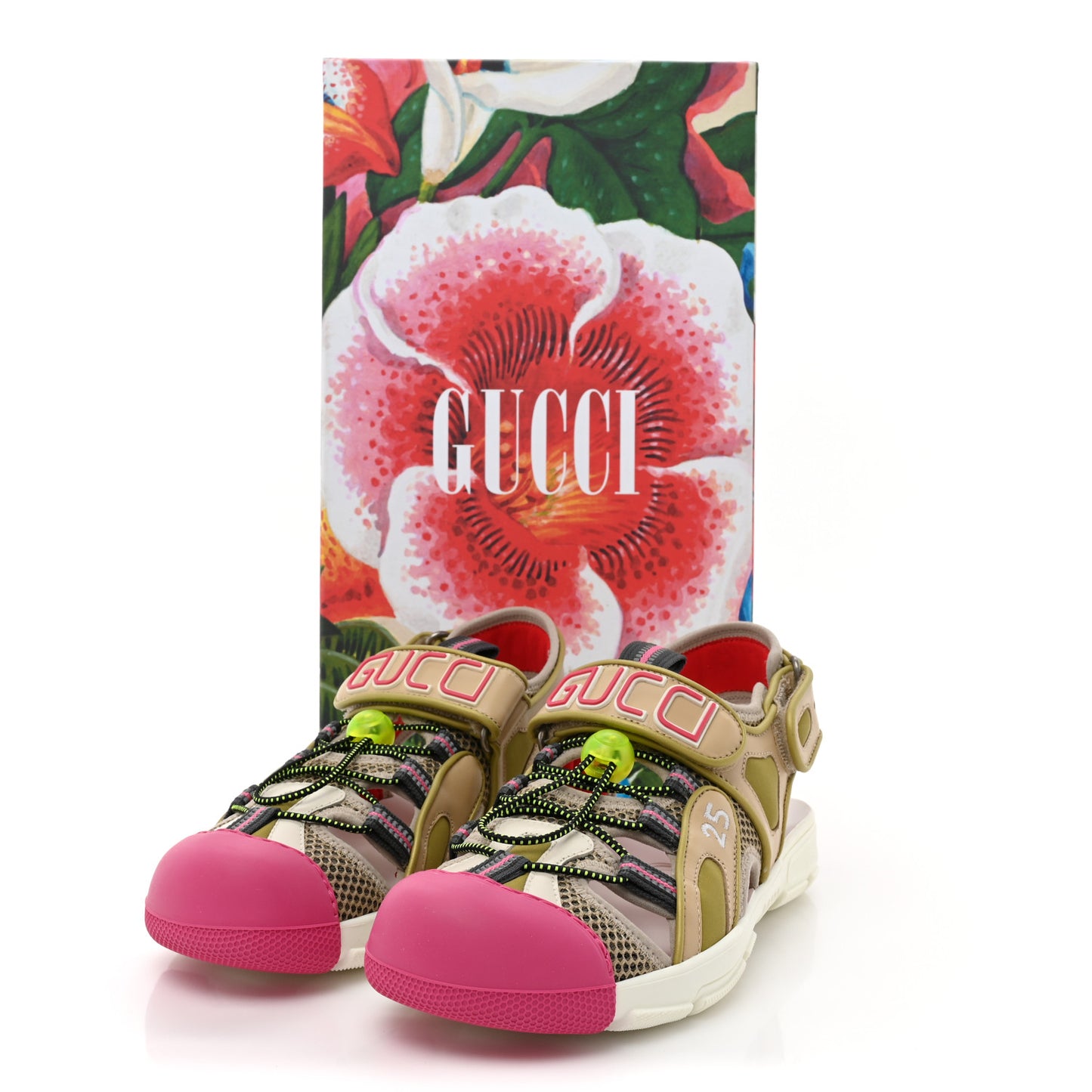 Mesh Fabric Tinsel Sport Sandals 38 Loess Sand Box Pink