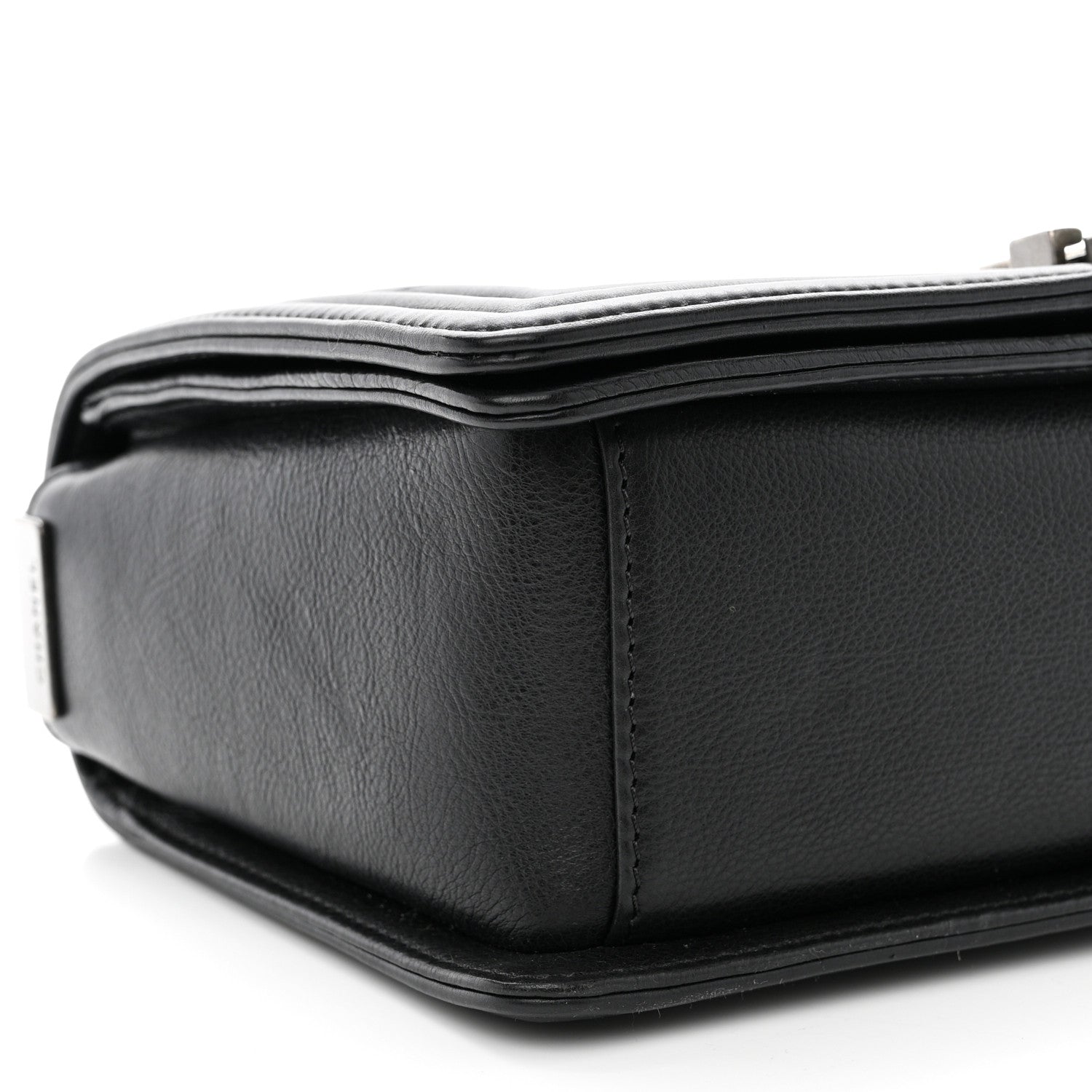 Chanel Patent Calfskin Quilted Paris Bombay Medallion Embellished Medium Boy Flap Black 9 of 12