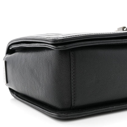Chanel Patent Calfskin Quilted Paris Bombay Medallion Embellished Medium Boy Flap Black 9 of 12