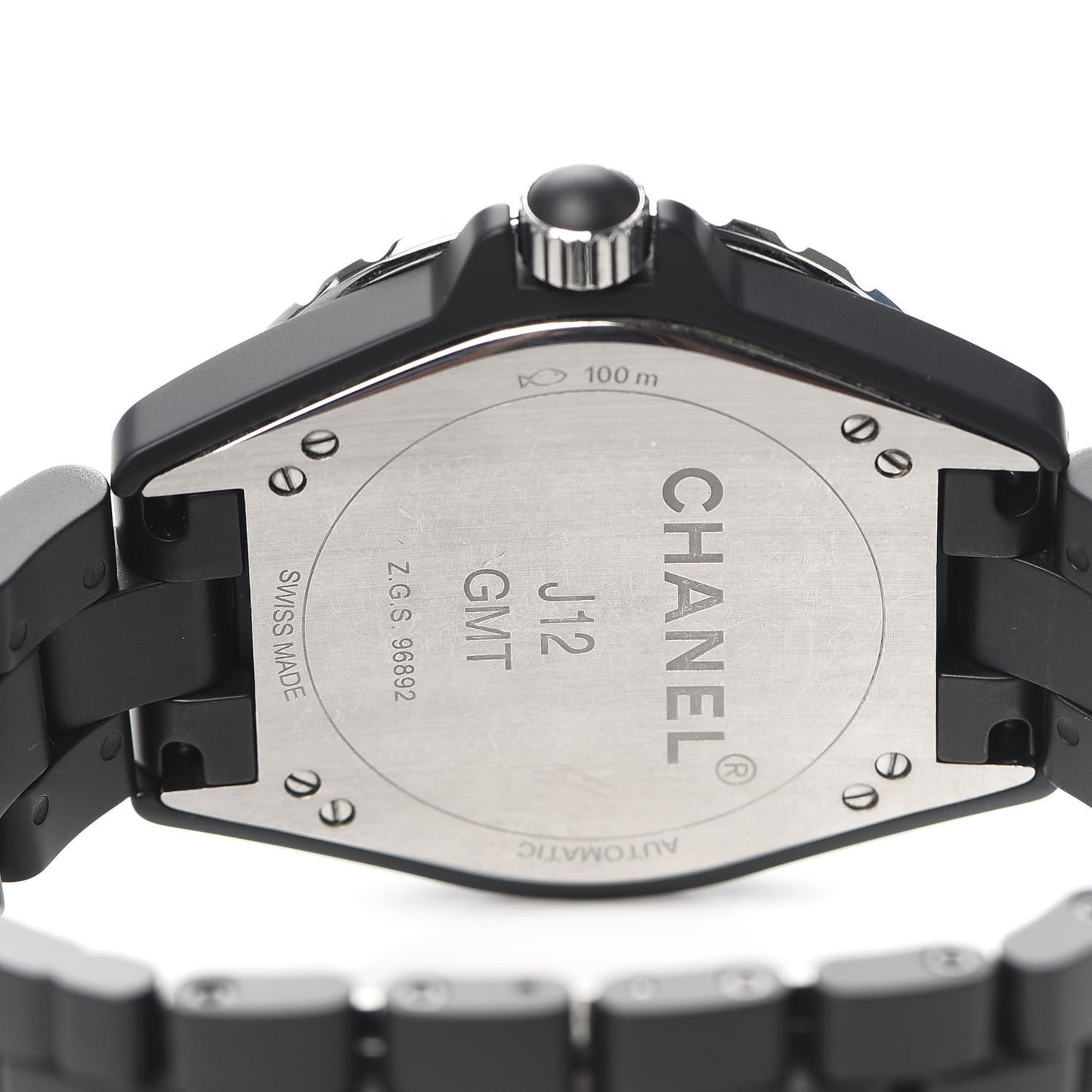 Stainless Steel Matte Ceramic 41mm J12 GMT Automatic Watch Black