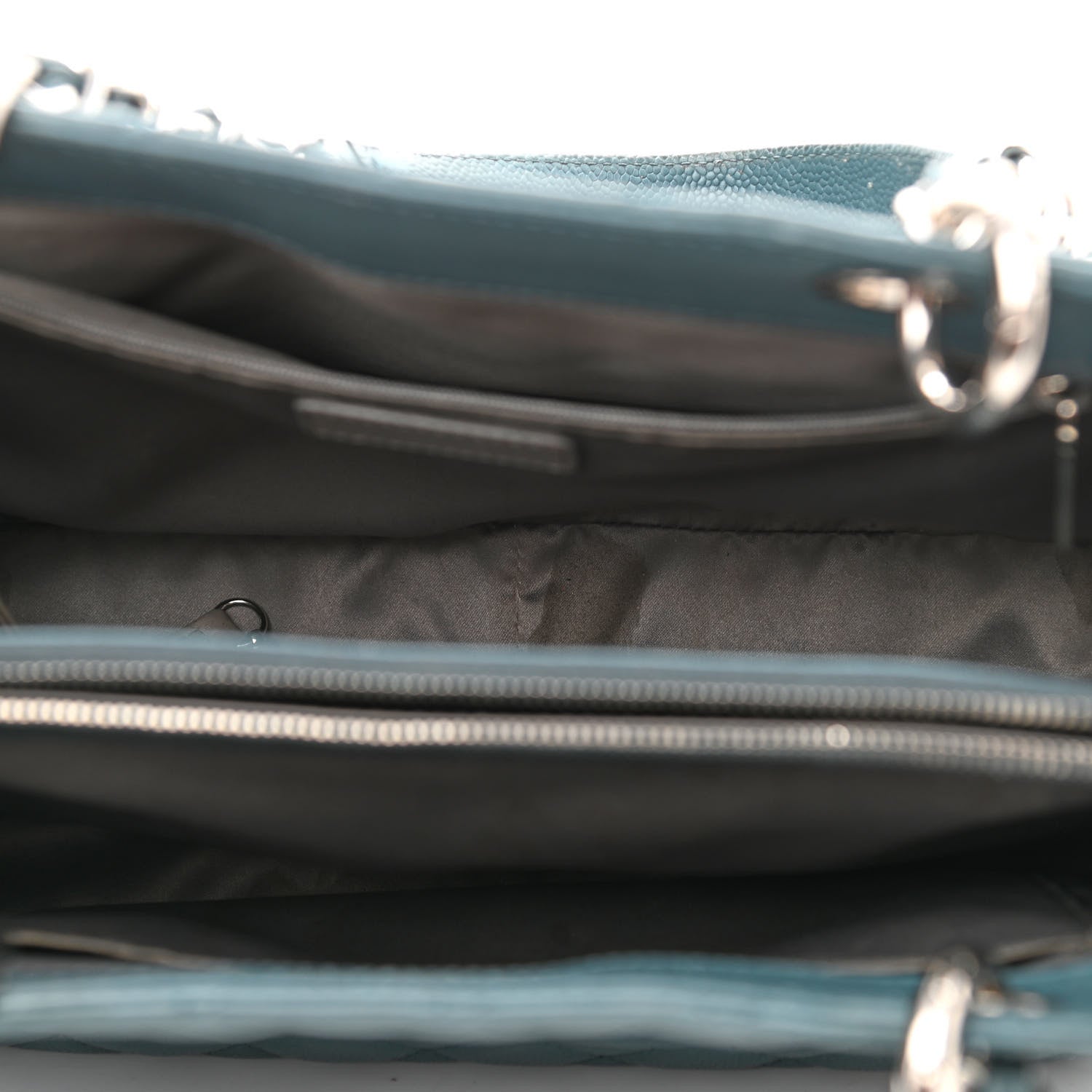 Chanel Caviar Quilted Grand Shopping Tote GST Blue 4 of 18