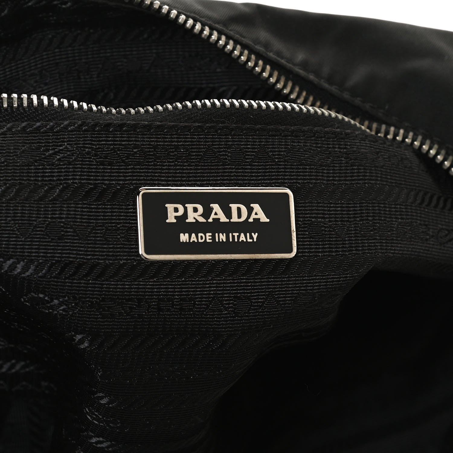 Prada Tessuto Nylon Saffiano Hobo Black 5 of 9