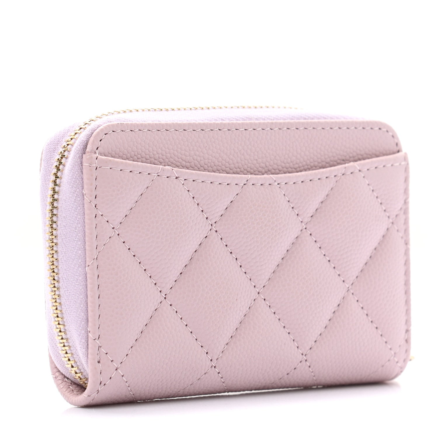 Chanel Caviar Quilted Zip Coin Purse Light Pink 3 of 8