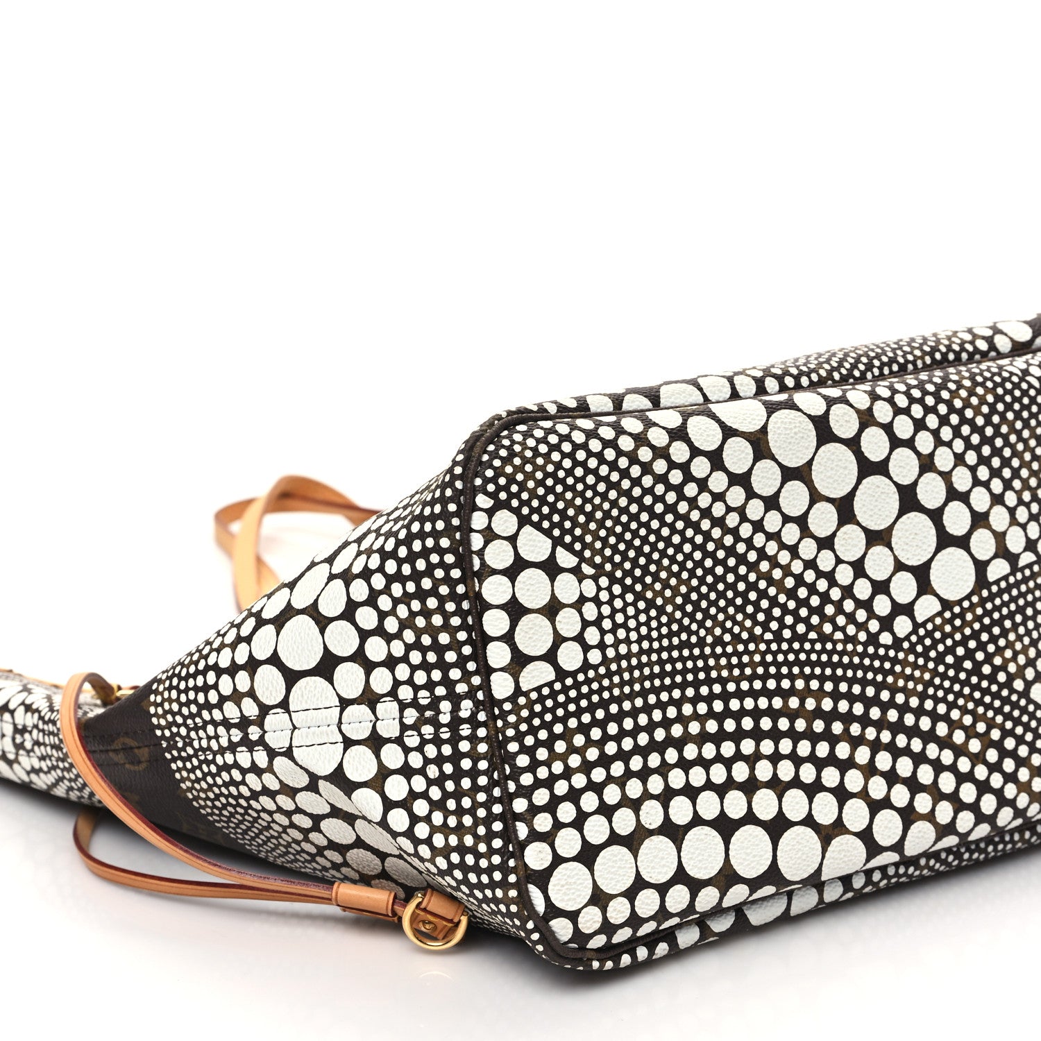 Louis Vuitton Monogram Kusama Waves Neverfull MM White 9 of 10