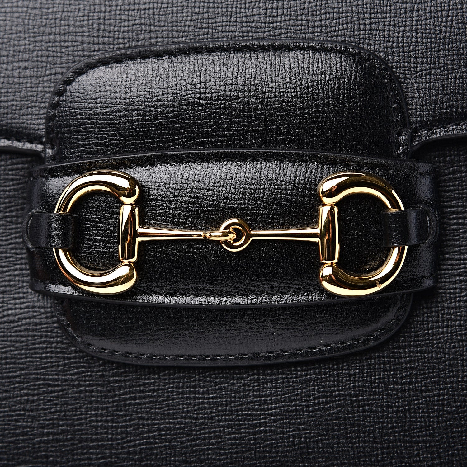 Gucci Azalea Calfskin Horsebit 1955 Shoulder Bag Black 10 of 11