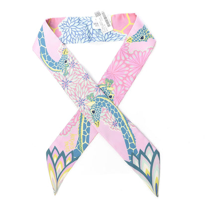 Hermes Silk The Three Graces Twilly Rose Bonbon Canard 1 of 4