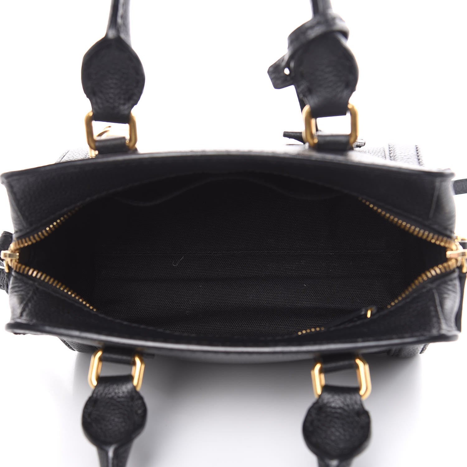 Alexander McQueen Pebbled Calfskin Mini Padlock Tote Black 5 of 12