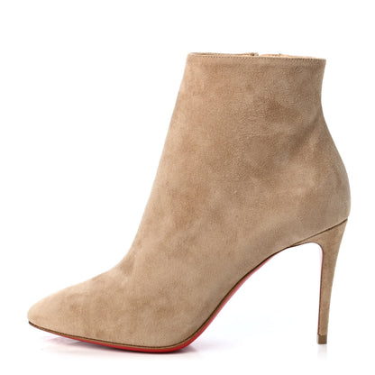 Christian Louboutin Veau Velours Eloise Booty 85 Ankle Boots 35 Nocciola 1 of 4