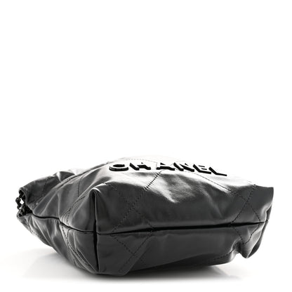 Chanel Shiny Calfskin Quilted Mini Chanel 22 So Black 4 of 11