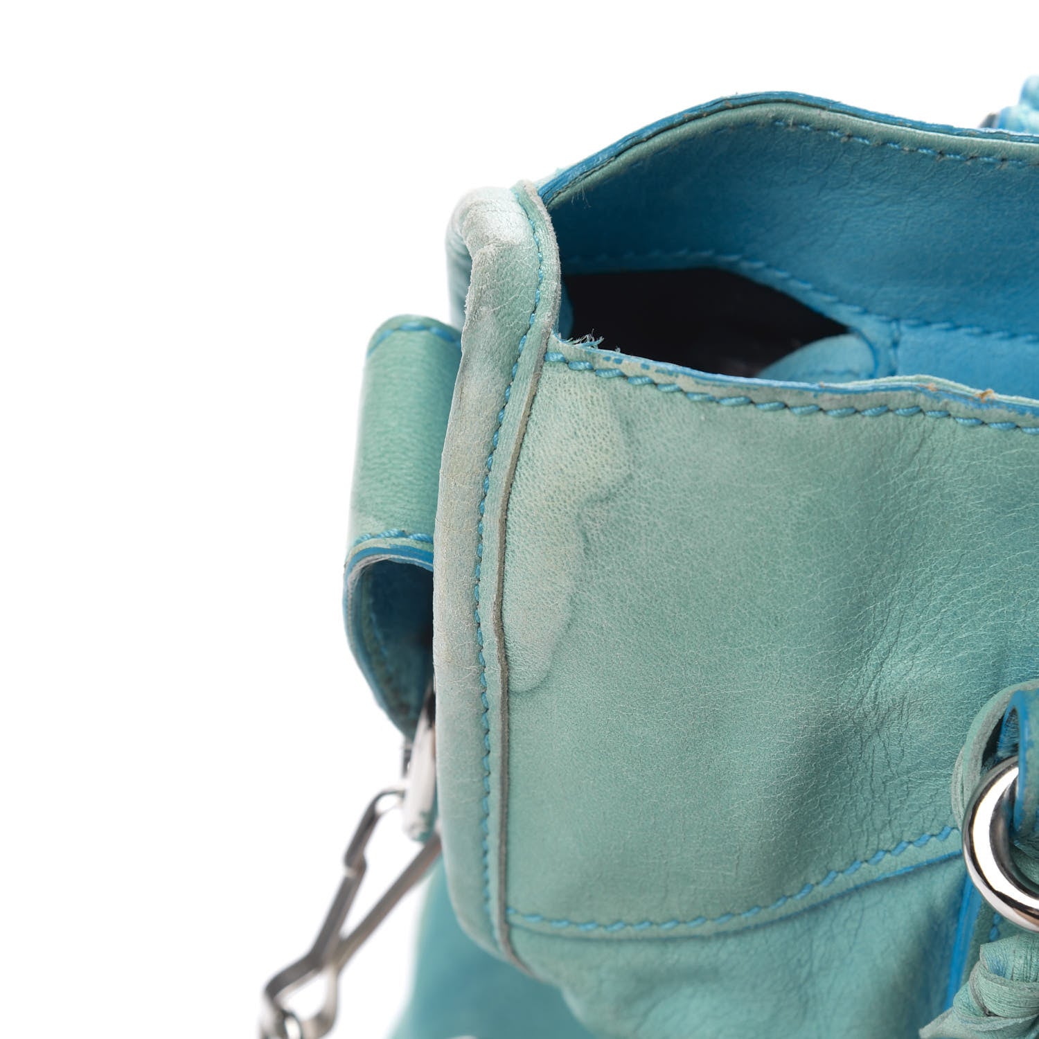 Balenciaga Agneau Giant 21 Silver Hardware City Turquoise 21 of 23