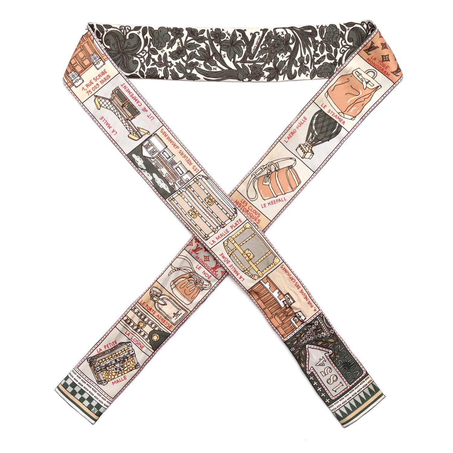 Louis Vuitton Silk Jeu De Louis BB Bandeau Kaki 1 of 3