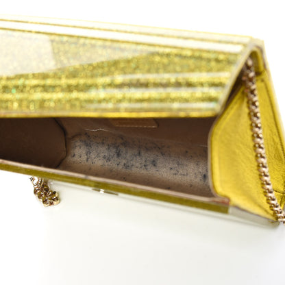Jimmy Choo Acrylic Glitter Candy Clutch Citrine 5 of 15