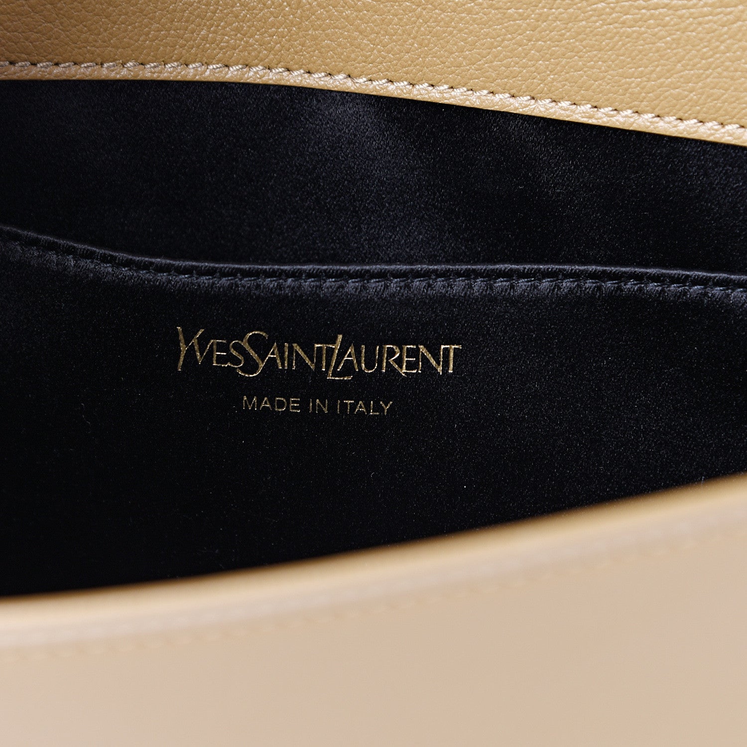 Saint Laurent Calfskin Monogram Large Belle De Jour Clutch Beige 5 of 6