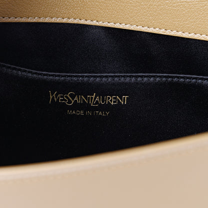 Saint Laurent Calfskin Monogram Large Belle De Jour Clutch Beige 5 of 6