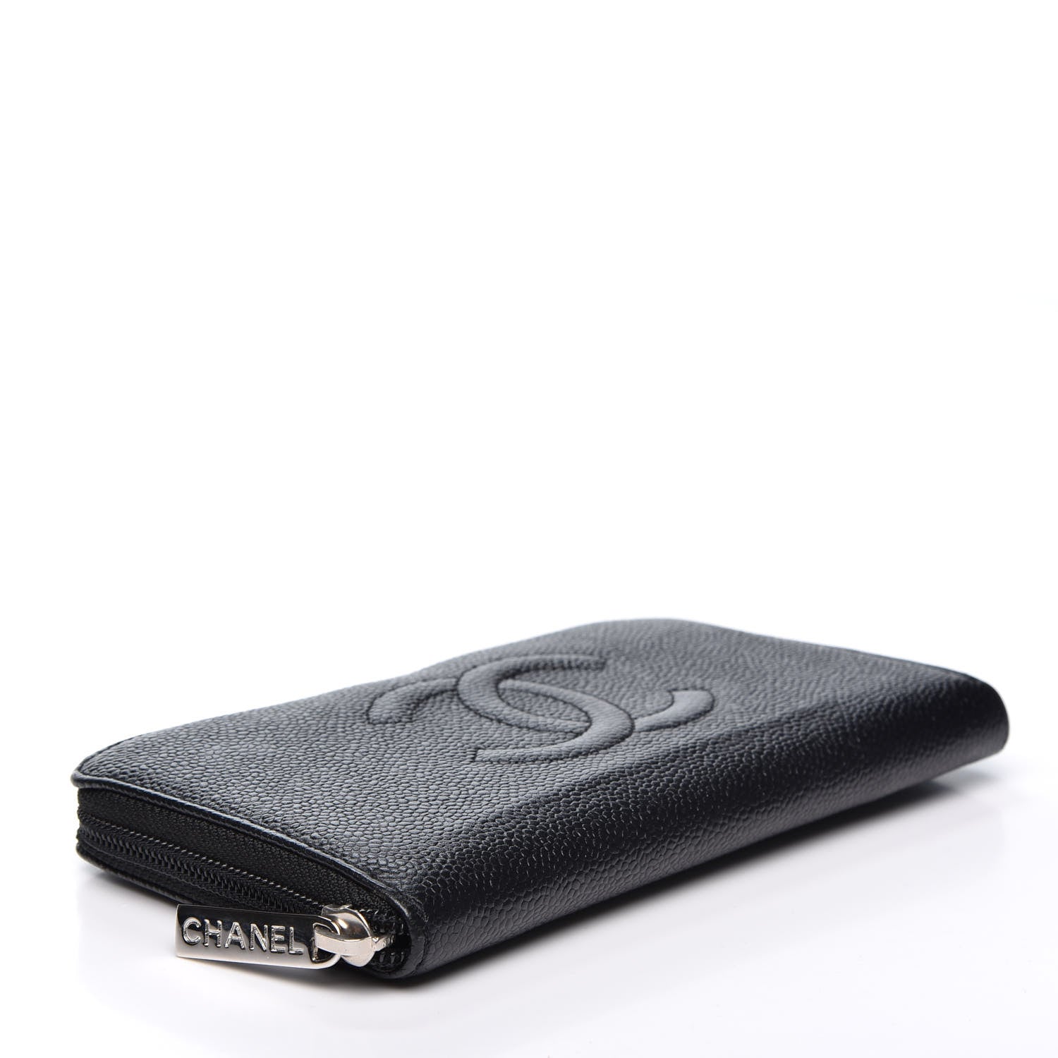 Chanel Caviar Large Timeless CC Zip Around Wallet Black 3 of 12