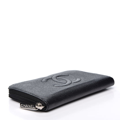 Chanel Caviar Large Timeless CC Zip Around Wallet Black 3 of 12