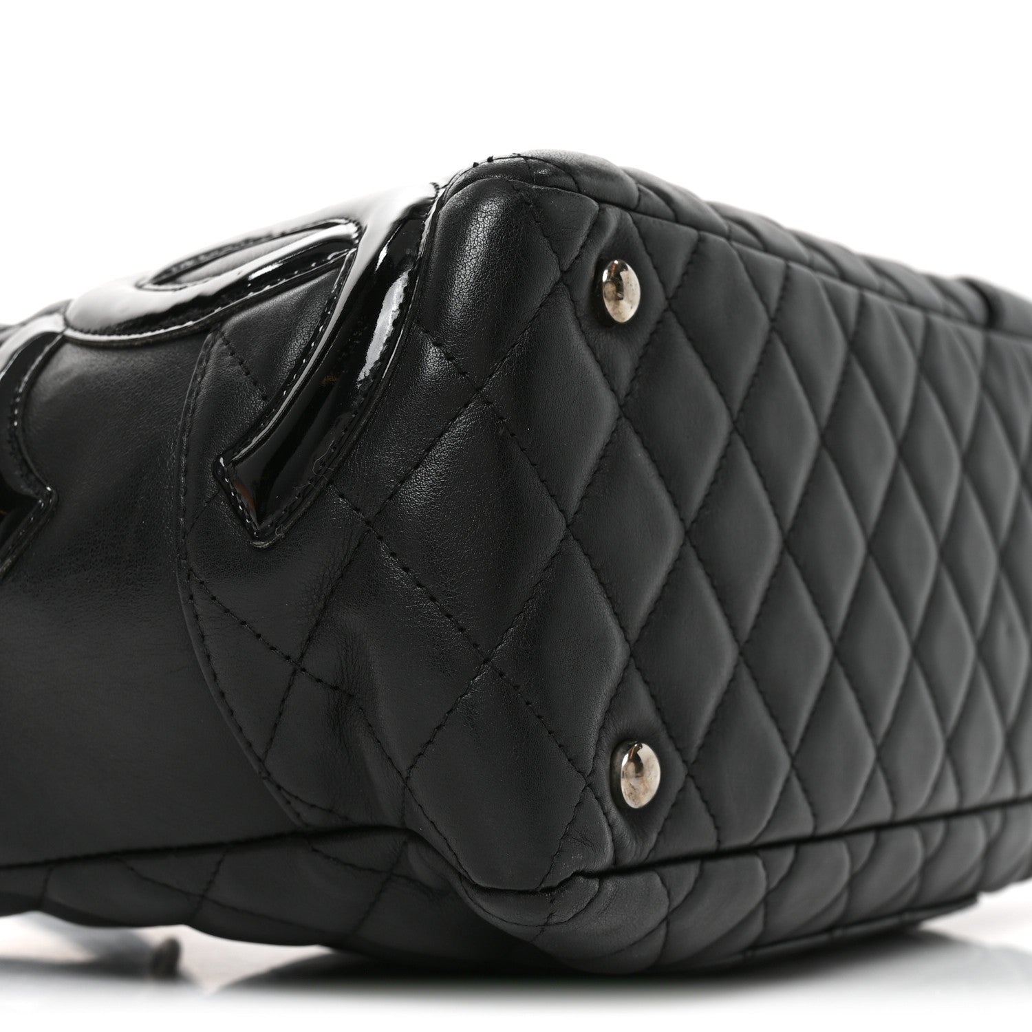 Chanel Calfskin Quilted Large Cambon Bowler Black 9 of 11