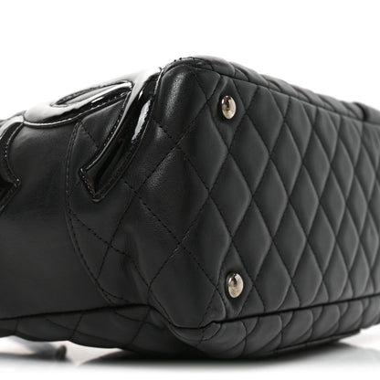 Chanel Calfskin Quilted Large Cambon Bowler Black 9 of 11
