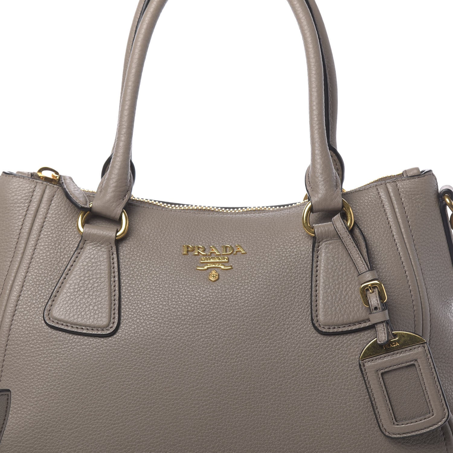 Prada Vitello Phenix Shoulder Bag Argilla 10 of 10