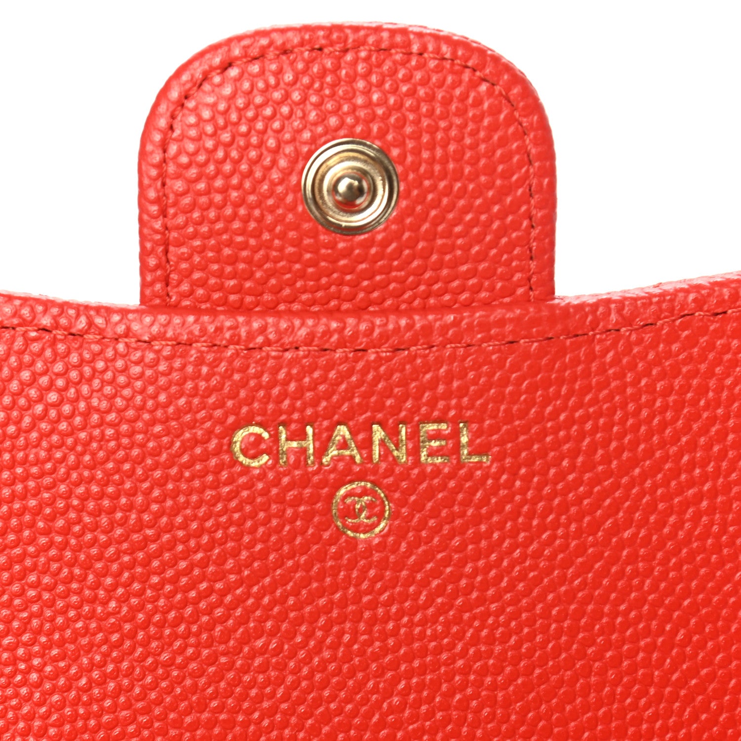 Chanel Caviar Quilted Compact Flap Wallet Red 4 of 7