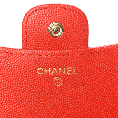 Chanel Caviar Quilted Compact Flap Wallet Red 4 of 7