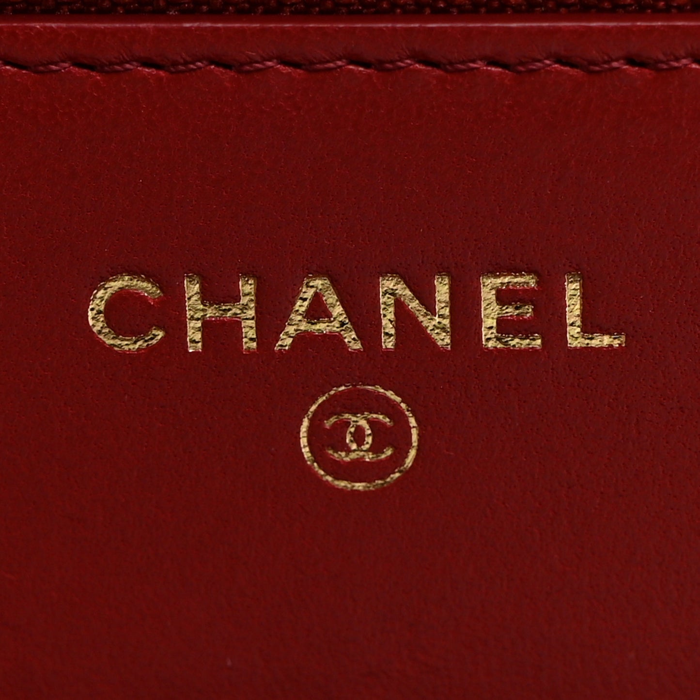 Lambskin Gripoix Quilted Wallet On Chain WOC Red