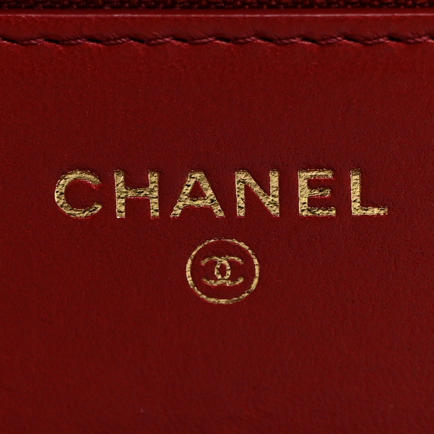 Chanel Lambskin Gripoix Quilted Wallet On Chain WOC Red 6 of 10