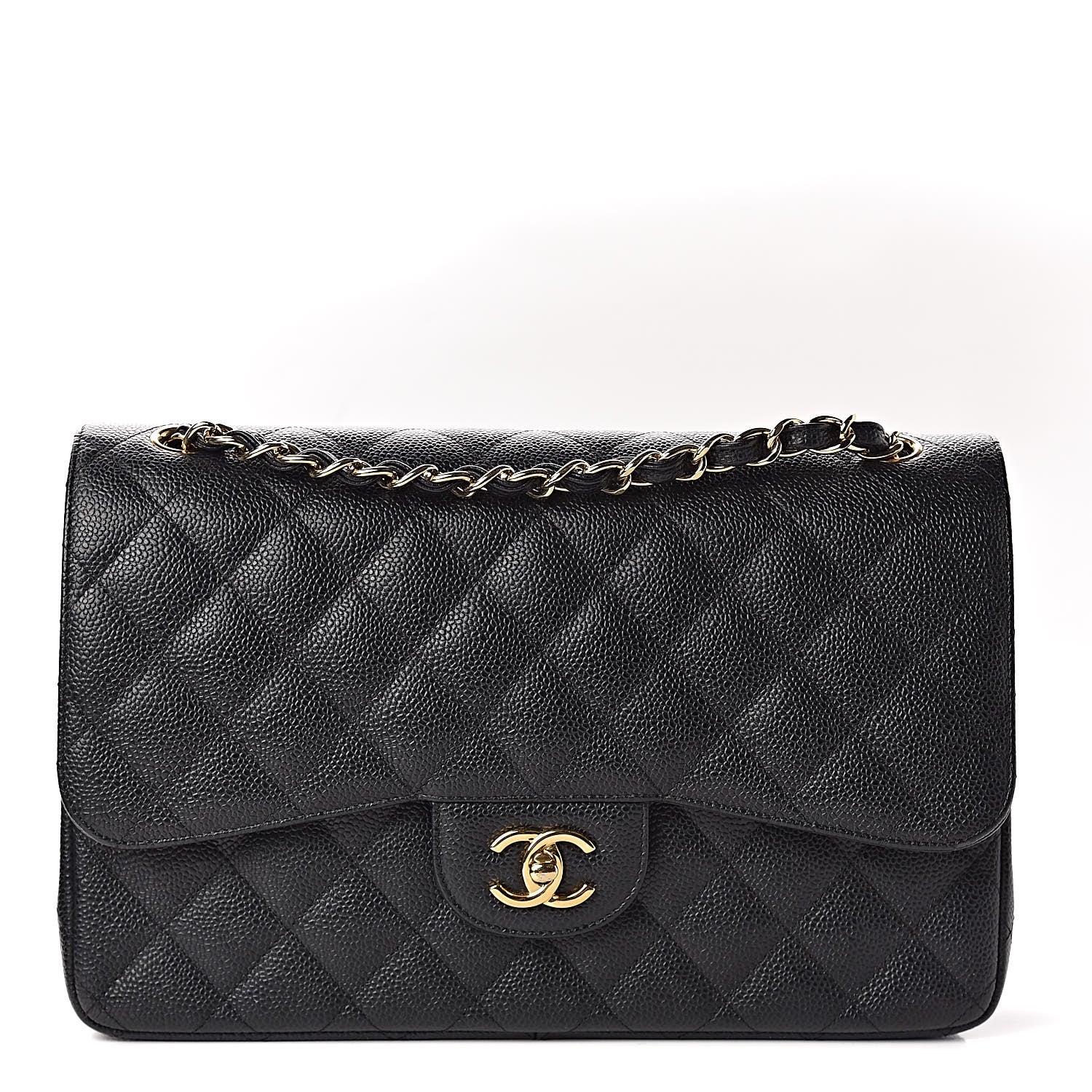 Chanel Caviar Quilted Jumbo Double Flap Black 1 of 11