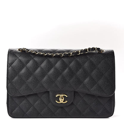 Chanel Caviar Quilted Jumbo Double Flap Black 1 of 11