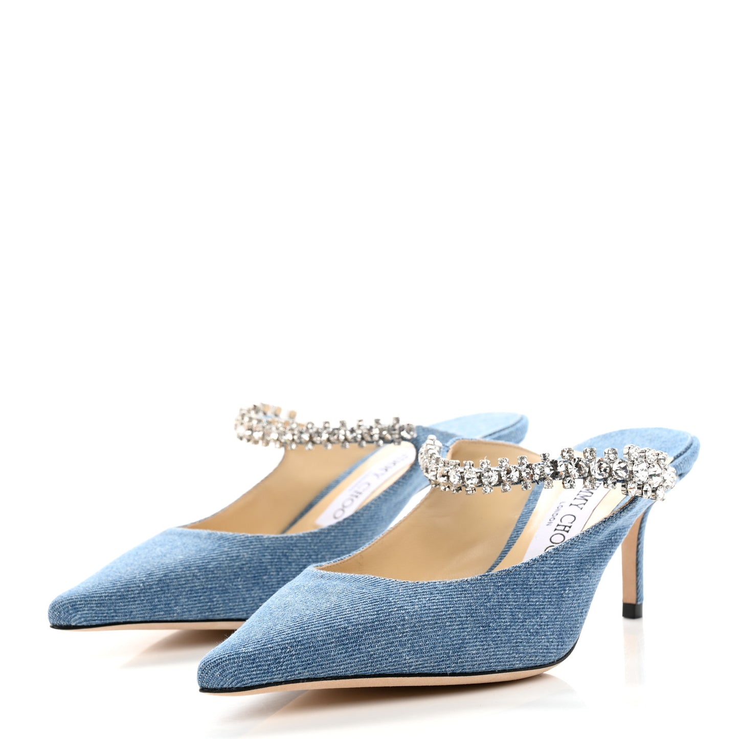 Denim Crystal Bing 65 Pumps 37.5 Blue