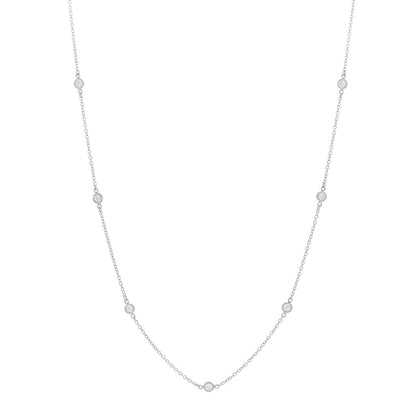 Tiffany Platinum Diamond .33ctw Elsa Peretti Diamonds by the Yard Station Necklace 1 of 5